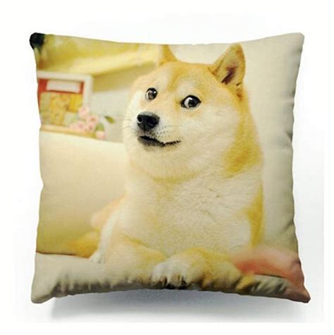 Hot Funny Doge Cushion Cover Dogs Wow Such Face Much Meme Dog Throw