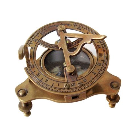antique brass sundial compass nautical ts and decor by erakart