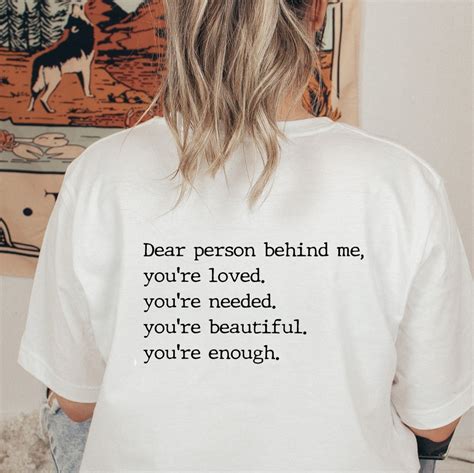 Dear Person Behind Me Shirt Mental Health Awareness Shirt Etsy