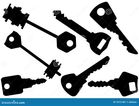 Set Of Keys Illustration Stock Vector Illustration Of Metal 10721401