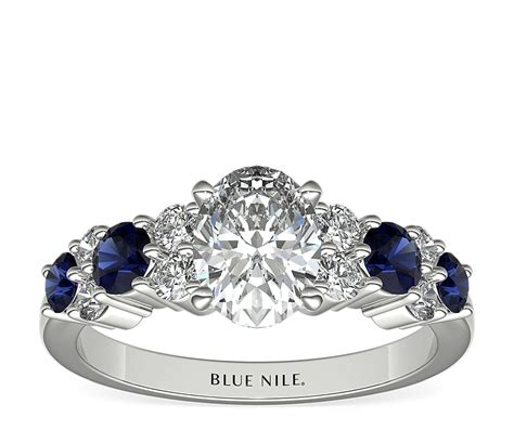 Garland Sapphire And Diamond Engagement Ring In Platinum Blue Nile