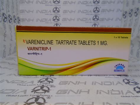 Buy Varnitrip 1mg Varenicline Tartrate By Tripada Healthcare Pvt Ltd
