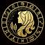 Wallpaper Golden Virgo Zodiac Sign On A Black Background » Desktop 