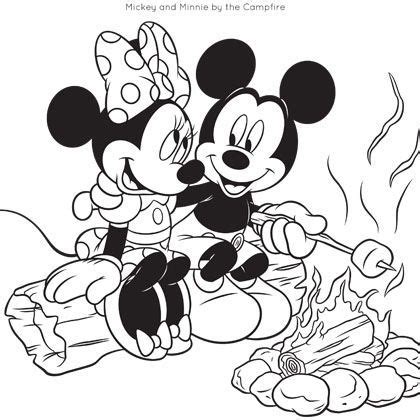 By coloring #children can be creative. Mickey and friends, Camping and Coloring on Pinterest