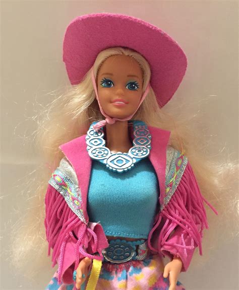 Western Fun Barbie From 1989 By Mattel Etsy Pink Cowboy Pink