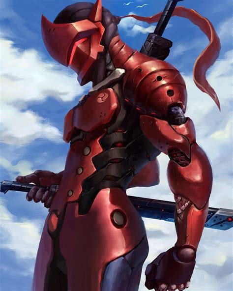 Genji Looks Way Better In Red Overwatch Wallpapers Overwatch Genji