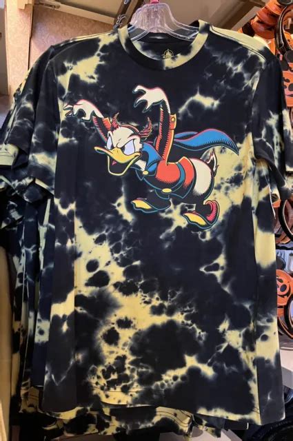2023 Disney Parks Halloween Donald Duck Tie Dye Shirt 2x 3x New Devil