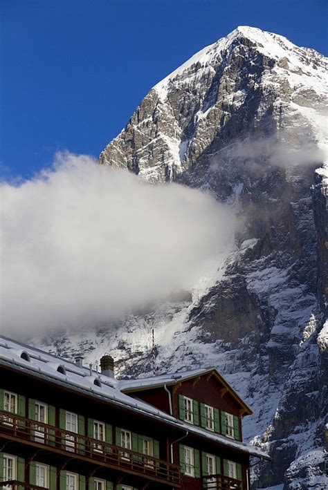 Kleine Scheidegg Mountina Pass With The North Face Of Eiger Mountain
