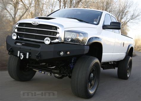 White Lifted Dodge Ram Truck Driveeeee Pinterest