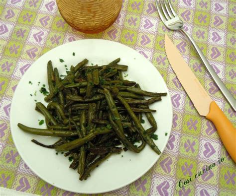 I knew we would run out of string beans. Fagiolini all'acciuga