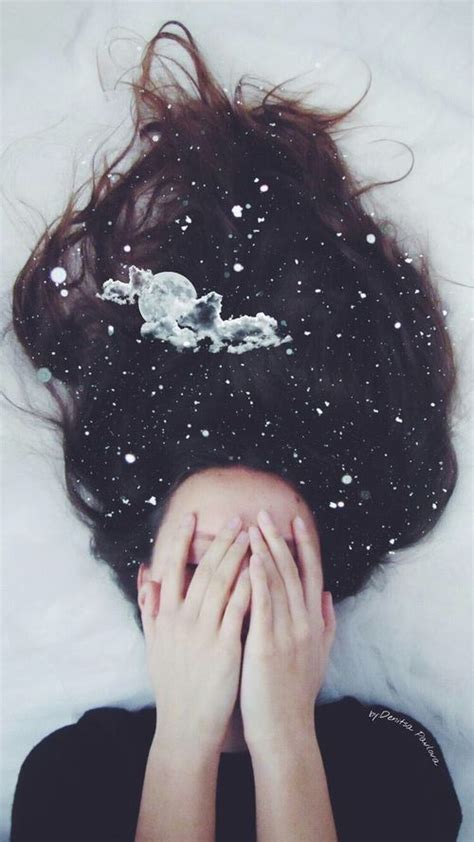 This picture give me peace. girl, moon, and hair image | Pretty Things ️ | Pinterest ...
