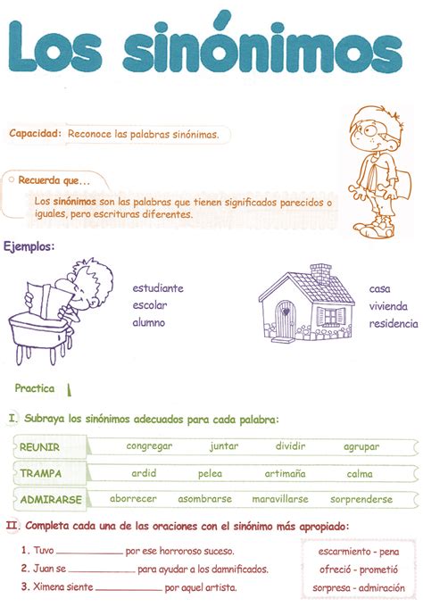 Imagenes De Sinonimos Para Niños Imagui