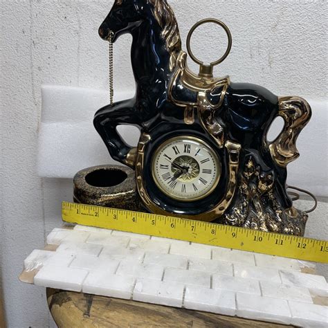 Vintage Lanshire Self Starting Mantel Horse Clock Model T3 Tested