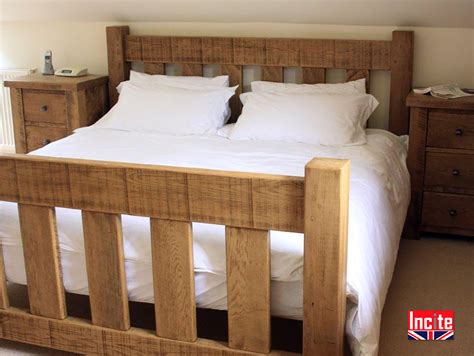 Custom Handmade Rustic Solid Oak Slat Bed By Incite Derby
