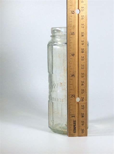 Vtg 8oz Reymers Pittsburgh Pa Candy Jar Condiment Bottle 5 Embossed