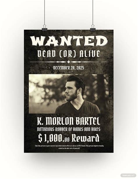 Old Western Wanted Poster Template In Psd Download