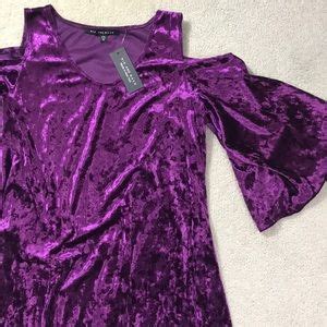 Nik And Nash Dresses Nwt Purple Velvet Shift Dress Poshmark