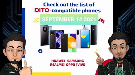 Dito Telecommunity Compatible Phones As Of September 14 2021 Youtube