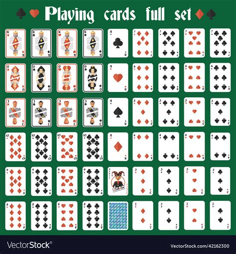 Playing Cards Full Set Royalty Free Vector Image