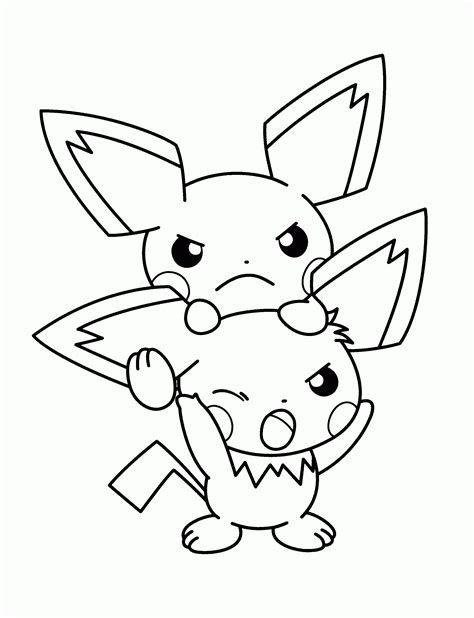 Coloriage Pichu Pokemon à Imprimer