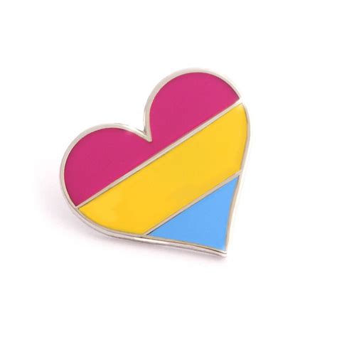 Pansexual Pride Pin Gay Lapel Pin Pansexual Flag Pin Heart Etsy Canada