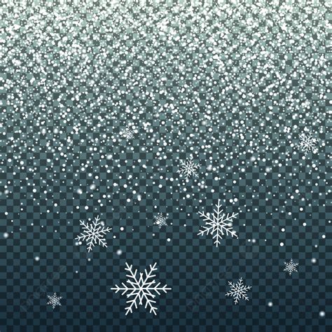Falling Snow On Blue Transparent Background Christmas New Blue