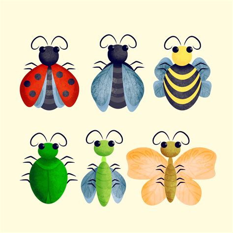 Vector ilustración de insectos lindos 211507 Vector en Vecteezy
