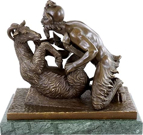 kunst and ambiente pan and the goat erotic bronze faun with goat milo naples museum