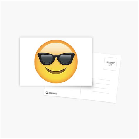 Cool Face Emoji Postcard By Totesemotes Redbubble