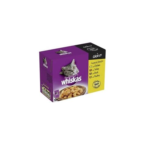Made with chicken and fish flavors this exceptional recipe is a 100% balanced and complete formula that supports muscle and bone development in cats. Whiskas Casserole Cat Food Pouches In Gravy Pack 12 x ...