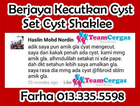 Ambil makanan yang bertindak sebagai anti estrogen. Kecutkan Cyst Dengan Set Cyst Shaklee (With images ...