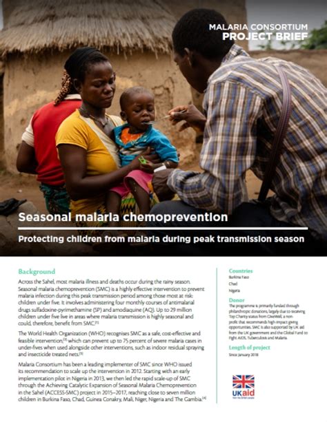 Malaria Consortium Disease Control Better Health Seasonal Malaria