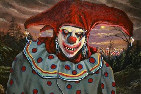 Pin By Guy Forzstek On Creepy Clowns Creepy Carnival Clown Paintings