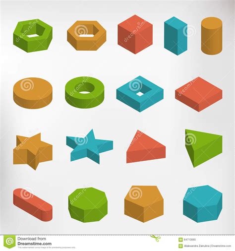 Colorful Geometric Elements Set Stock Vector Illustration Of Element