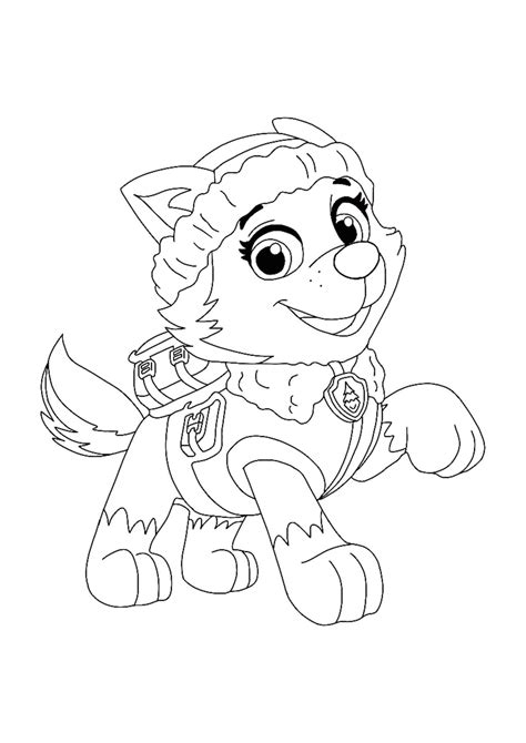 Everest Coloring Page Paw Patrol Coloring Pages For Girls Disney Porn