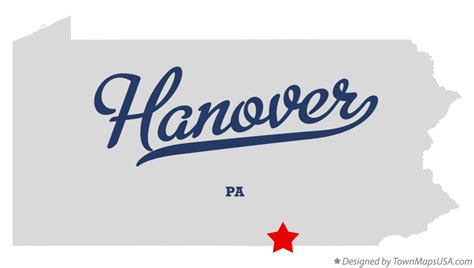 Map Of Hanover York County Pa Pennsylvania