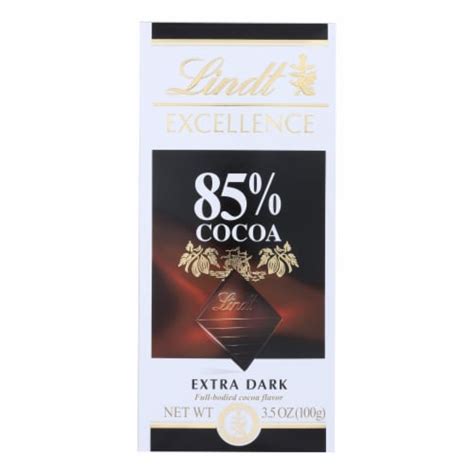 Lindt Chocolate Bar Dark 85 Percent Cocoa Extra Dark 3 5 Oz
