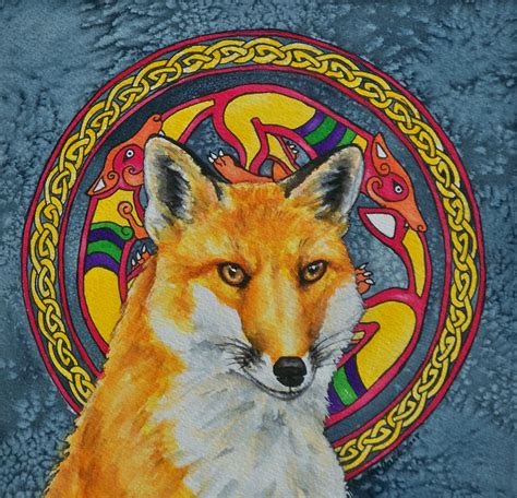 Celtic Fox Painting By Beth Clark Mcdonal Pixels