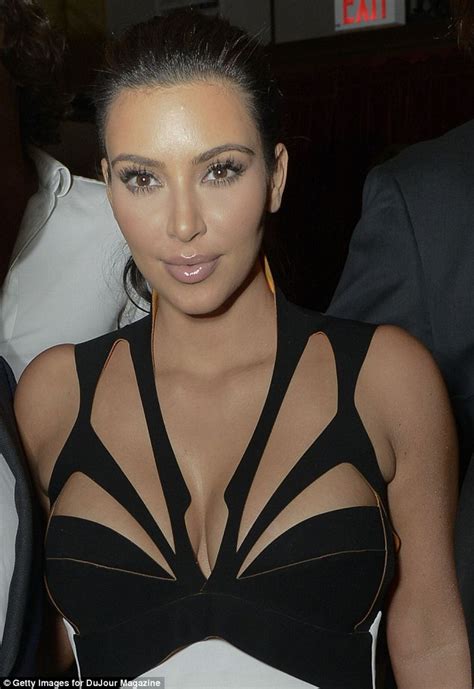 Kim Kardashian Displays Her Assets In Eye Popping Cut Out Dress In New York Daily Mail Online
