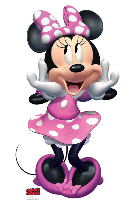 Minnie Mouse Pink Dress Offizieller Disney Kartonausschnitt Aufsteller