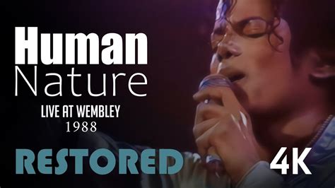 Michael Jackson HUMAN NATURE Live At Wembley 1988 4K ULTRA HD YouTube