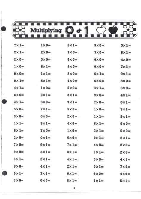 Multiplication Worksheets 1 12 Test