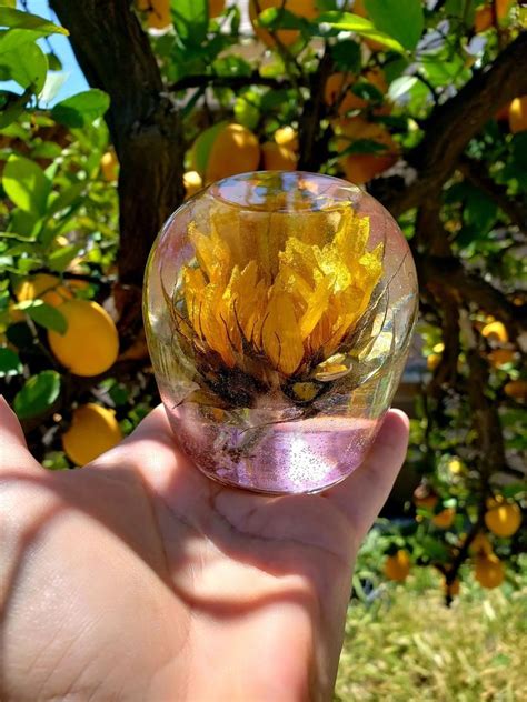 How to order the glass print from tiny prints: Sunflower in resin round oval keepsake paperweights. Resin ...