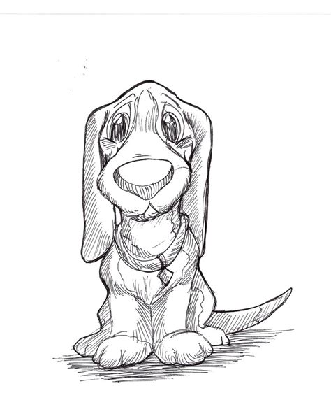 Sad Puppy Pen Drawing By Kokamo77 On Deviantart
