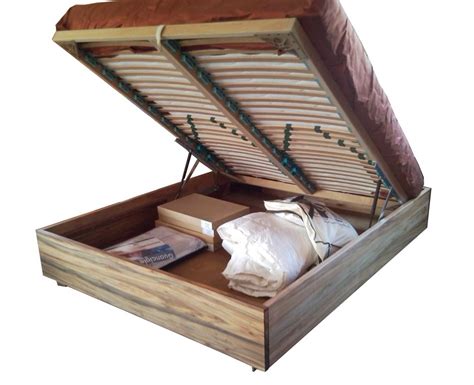 Misura 160 x 190 cm (testiera 105 h cm). Letto contenitore in legno - Bed Box - IDEA ARREDO