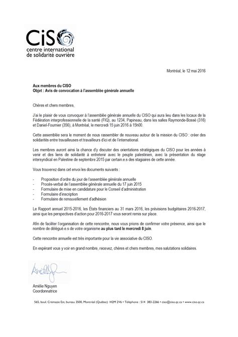 Lettre De Convocation Reunion Vrogue Co