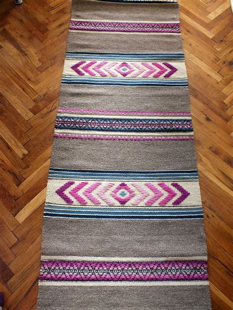 Handwoven Wool Rug Made To Order Grey And Pink Etsy