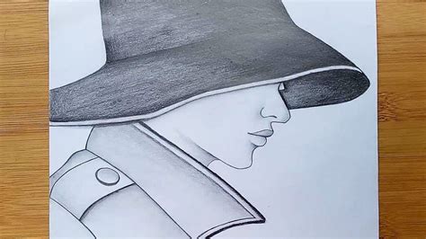 How To Draw A Boy With Cap For Beginners Pencil Sketch Drawing