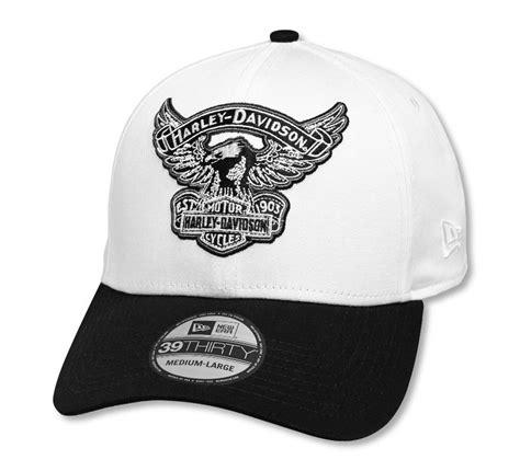 Harley Davidson Men S White Embroidered Eagle THIRTY Cap VM