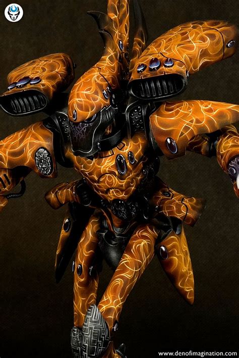 Eldar Titan Done With An Airbrush And Some Stencils I Imagine